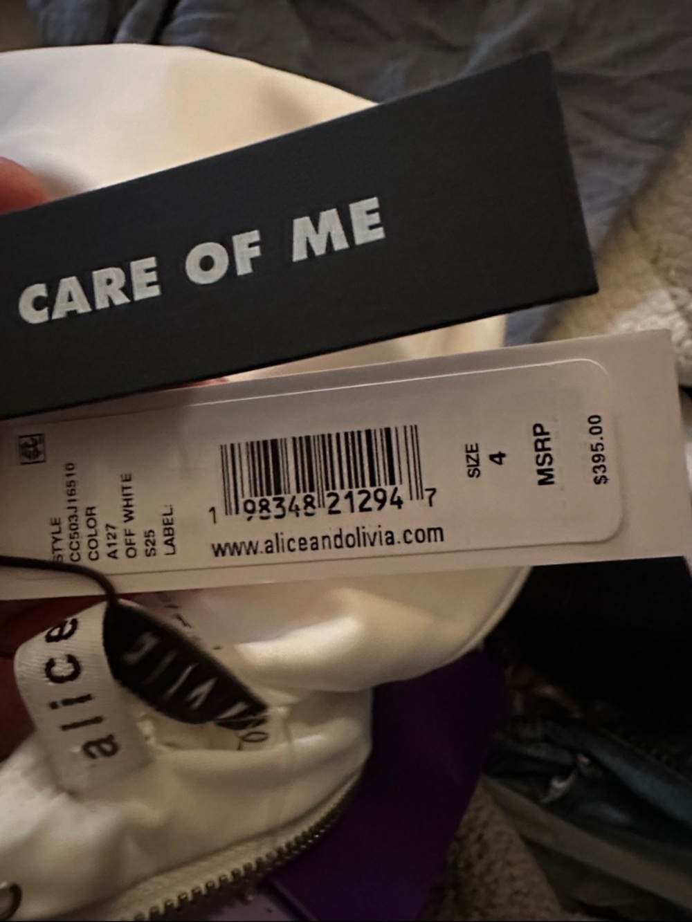Alice + Olivia Off-White Mini Dress